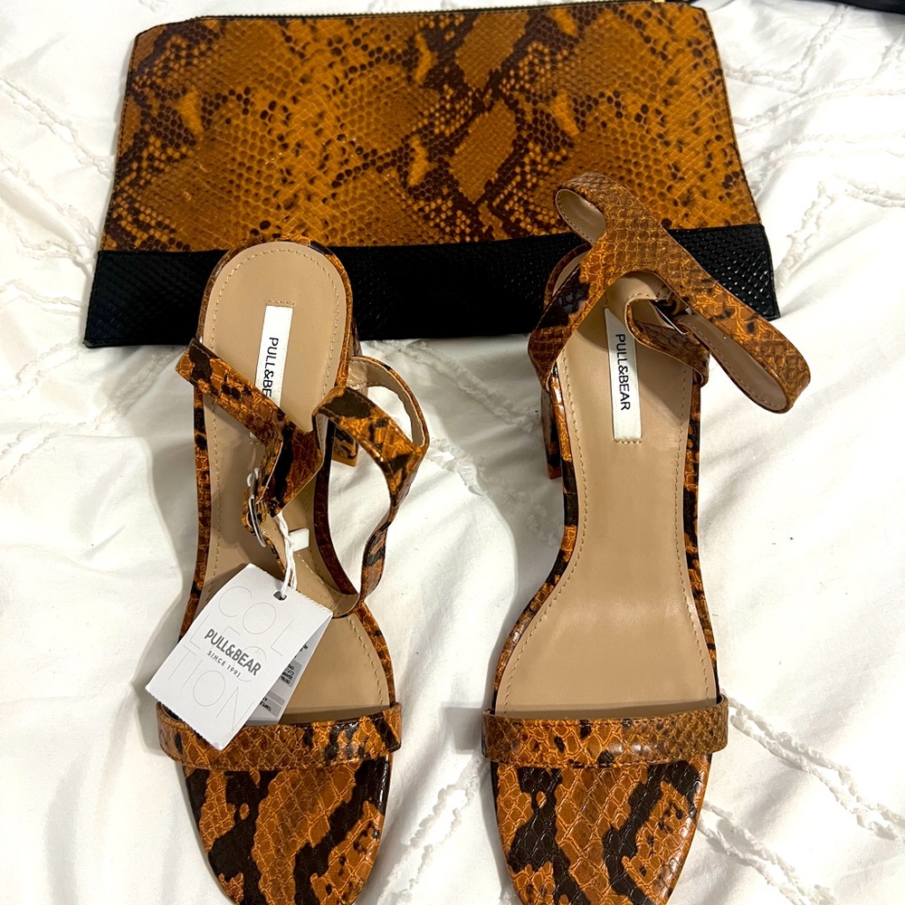 Final Sale Pull & Bear Python Sandal - image 1